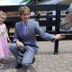 Larry Birkhead and daughter Dannielynn feed a pony at the Kentucky Derby Museum in Louisville, Ky. on April 28, 2010
