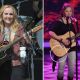 Melissa Etheridge (left), Crystal Bowersox on ‘Idol’ with her guitar signed by Melissa (right)
