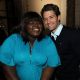 Gabourey Sidibe and Matthew Morrison share a moment at the People-Time pre-White House Correspondent’s Dinner party at the St. Regis Hotel in Washington, D.C., on April 30, 2010