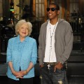 Betty White and Jay-Z are all smiles on the set of ‘Saturday Night Live’ rehearsing for their much anticipated respective hosting and musical guest performances airing May 8, 2010 