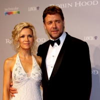 Russell Crowe and wife Danielle Spencer attend the opening night premiere of ‘Robin Hood’ at the Palais des Festivals during the 63rd Annual International Cannes Film Festival on May 12, 2010
