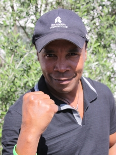 Sugar Ray Leonard poses at the George Lopez Celebrity Golf Classic at Lakeside Gold Club, Toluca Lake, Calif., May 3, 2010