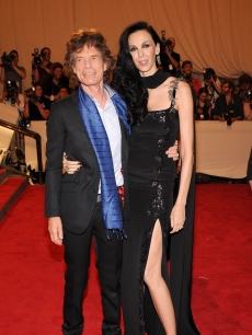 Mick Jagger and L’Wren Scott arrive together at the Costume Institute Gala at the Metropolitan Museum of Art in New York on May 3, 2010 
