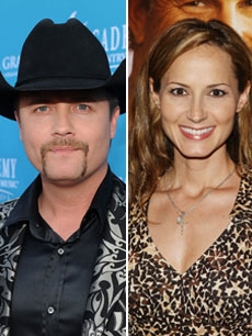 John Rich, of country group Big and Rich, and Chely Wright 