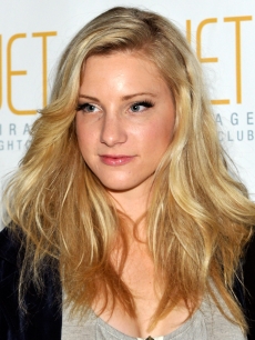 Heather Morris arrives at a 23rd birthday celebration for fellow ‘Glee’ cast member Naya Rivera at the Jet Nightclub at the Mirage Hotel & Casino February 7, 2010 in Las Vegas, Nevada
