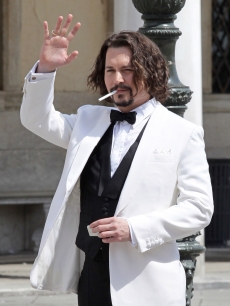 Johnny Depp on location for ‘The Tourist’ at Piazza San Marco, Venice, Italy, May 13, 2010
