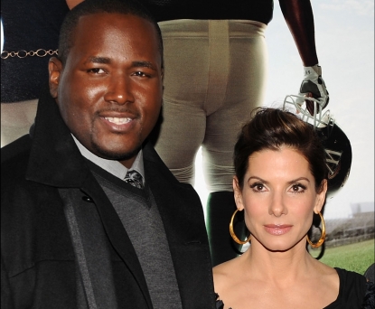 Quinton Aaron and Sandra Bullock in November 2009