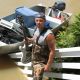 Kenny Chesney is seen at his Nashville home in the midst of a flood on May 5, 2010