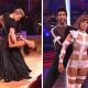 Derek Hough and Nicole Scherzinger (left), Evan Lysacek and Anna Trebunskaya (right) on ‘Dancing with the Stars,’ Season 10