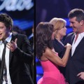 Lee DeWyze reacts after being crowned the Season 9 ‘American Idol,’ Paula Abdul and Simon Cowell on stage, May 26, 2010