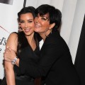 Kim Kardashian and Kris Jenner share a moment a clothing drive benefiting ‘My Friend’s Place’ hosted by Kelly Osbourne at MI-6 in West Hollywood, California on May 26, 2010 