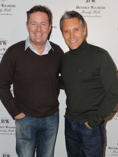 Piers Morgan and Max Ryan attend the Pre-Oscar Poolside Party benefiting The Red Cross Haiti & Chile Relief Fund at the Beverly Wilshire - Four Seasons Hotel on March 3, 2010