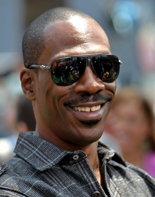 Eddie Murphy smiles at the premiere of ‘Shrek Forever After’ in LA on May 16, 2010