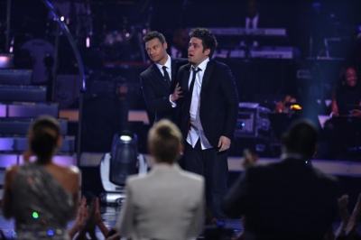 Lee DeWyze reacts after being crowned on ‘American Idol,’ May 26, 2010