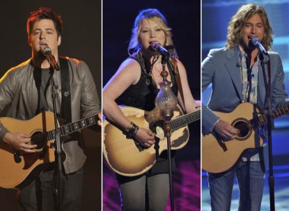 Lee DeWyze, Crystal Bowersox, Casey James