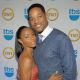 Jada Pinkett Smith and Will Smith smile at the TEN Upfront in NYC on May 19, 2010