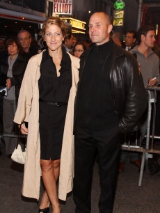 Edie Falco and Paul Schulze attend the Broadway opening night of ‘Oleanna’ at the John Golden Theatre, NYC, October 11, 2009