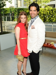 Kate Mara looks radiant in red next to designer Brian Atwood at the CFDA Fashion Awards at Alice Tully Hall, Lincoln Center in New York City on June 7, 2010