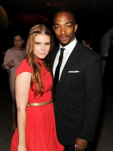 Kate Mara and Anthony Mackie pose arm in arm at the CFDA Fashion Awards at Alice Tully Hall, Lincoln Center on June 7, 2010 in New York City