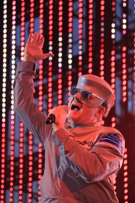 Mark Mothersbaugh of Devo performs at the KROQ Weenie Roast, Irvine, Calif., June 5, 2010