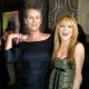 Lindsay Lohan and Jamie Lee Curtis share a moment at the premiere of ‘Freaky Friday’ in Hollywood on August 4, 2003