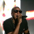 Jay-Z rocks the crowd at the Bonnaroo Music and Arts Festival in Tennessee on June 12, 2010
