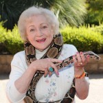 Betty White with a reptilian friend while being honored at the Los Angeles Zoo Association’s 40th Annual ‘Beastly Ball’ at the LA Zoo in LA on June 19, 2010