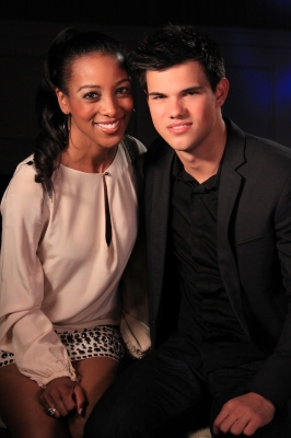 Access Hollywood’s Shaun Robinson and Taylor Lautner from ‘Eclipse,’ Los Angeles, June 12, 2010