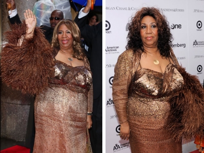 Aretha Franklin at the 64th Annual Tony Awards at Radio City Music Hall in New York City on June 13, 2010 / Aretha Franklin on the red carpet at the 2010 Apollo Theater Spring Benefit Concert & Awards Ceremony at The Apollo Theater in New York City on June 14, 2010 