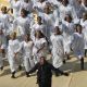 R Kelly performs with the Soweto Spiritual singers at the Opening Ceremony of the FIFA World Cup at Soccer City Stadium in Johannesburg, South Africa on June 11, 2010