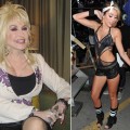 Dolly Parton speaks to Access (left), Miley Cyrus at the MuchMusic Awards (right)