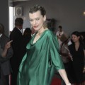 Milla Jovovich is spotted at the Schumacher Show during the Mercedes Benz Fashion Week Spring/Summer 2011 at Bebelplatz in Berlin, Germany on July 9, 2010