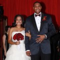 La La Vazquez and Carmelo Anthony celebrate their wedding in NYC on July 10, 2010