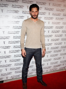 Joe Manganiello poses on the red carpet at the Art Los Angeles Contemporary Art Fair at Pacific Design Center in West Hollywood on January 28, 2010