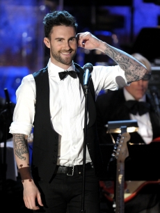 Adam Levine of Maroon 5 performs onstage at the 25th Annual Rock And Roll Hall of Fame Induction Ceremony at the Waldorf-Astoria, NYC, March 15, 2010