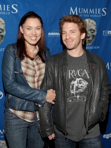 Clare Grant and Seth Green arrive at the Mummies of the World Exhibit Celebrity Preview at the California Science Center, LA, June 29, 2010