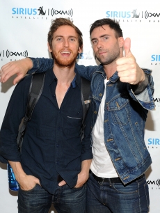 Jesse Carmichael and Adam Levine of Maroon 5 visit SIRIUS XM Studio in New York City on July 1, 2010