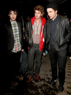 Tom Sturridge, Andrew Garfield and Rob Pattinson attends the Celebration of Film dinner at Cecconi’s restaurant, London, February 6, 2009