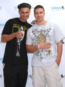 “Jersey Shore’s” stars DJ Pauly D and Vinny Guadagnino visit SIRIUS XM Studio in New York City on July 7, 2010 