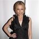 Kylie Minogue with her charity dress at the amfAR dinner in Paris, France on June 25, 2010
