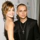 Mena Suvari and Simone Sestito step out at Mercedes-Benz Fashion Week in New York on September 12, 2009