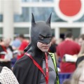 A fan channels Batman as he waits in line to get into the preview night at the Comic-Con International at the San Diego Convention Center in San Diego, Calif., on July 21, 2010 