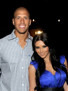 Miles Austin and Kim Kardashian attend Serena Williams’ Pre-ESPYs House Party held at a private residence in Bel Air, Calif., on July 12, 2010