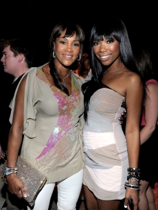 Vivica A. Fox and Brandy pose together at Serena Williams’ Pre-ESPYs House Party held at a private residence in Bel Air, Calif., on July 12, 2010