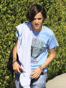 Samantha Ronson is spotted leaving the Pickford Sober House, where she was visiting her ex-girlfriend, Lindsay Lohan, in West Hollywood, Calif., on July 18, 2010