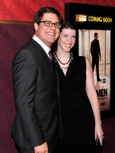 Rich Sommer and Virginia Donohoe arrive at the season 4 premiere of AMC’s “Mad Men” in Hollywood on July 20, 2010