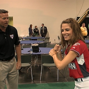 Maria Menounos Plays Ball