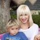 Gwen Stefani and son Kingston visit the Mad Tea Party attraction at Disneyland on July 7, 2010 in Anaheim, Calif.