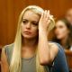 Lindsay Lohan inside of the Beverly Hills Courthouse where she later surrendered to serve her 90 day jail sentence in Beverly Hills, Calif., on July 20, 2010