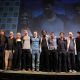 Robert Downey Jr., Clark Gregg, Scarlett Johansson, Chris Hemsworth, Chris Evans, Samuel L. Jackson, Jeremy Renner, Mark Ruffalo, Director Joss Whedon, Producer and Marvel Studios’ President Kevin Feige unveil the entire cast of “The Avengers” at Comic-Con on July 24, 2010